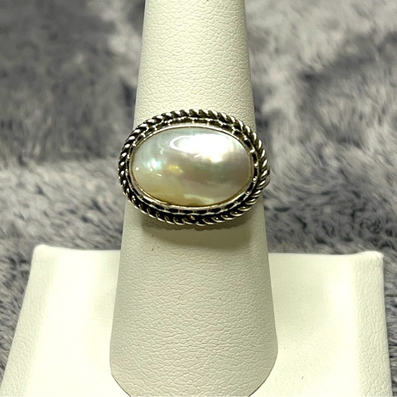 None Jewelry - RJ Apacheto Mother of Pearl Ring Size 8